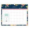 Blue Sky Day Designer Academic Year Wall Calendar, 15x12, Navy/Floral, 2019-2020 107934